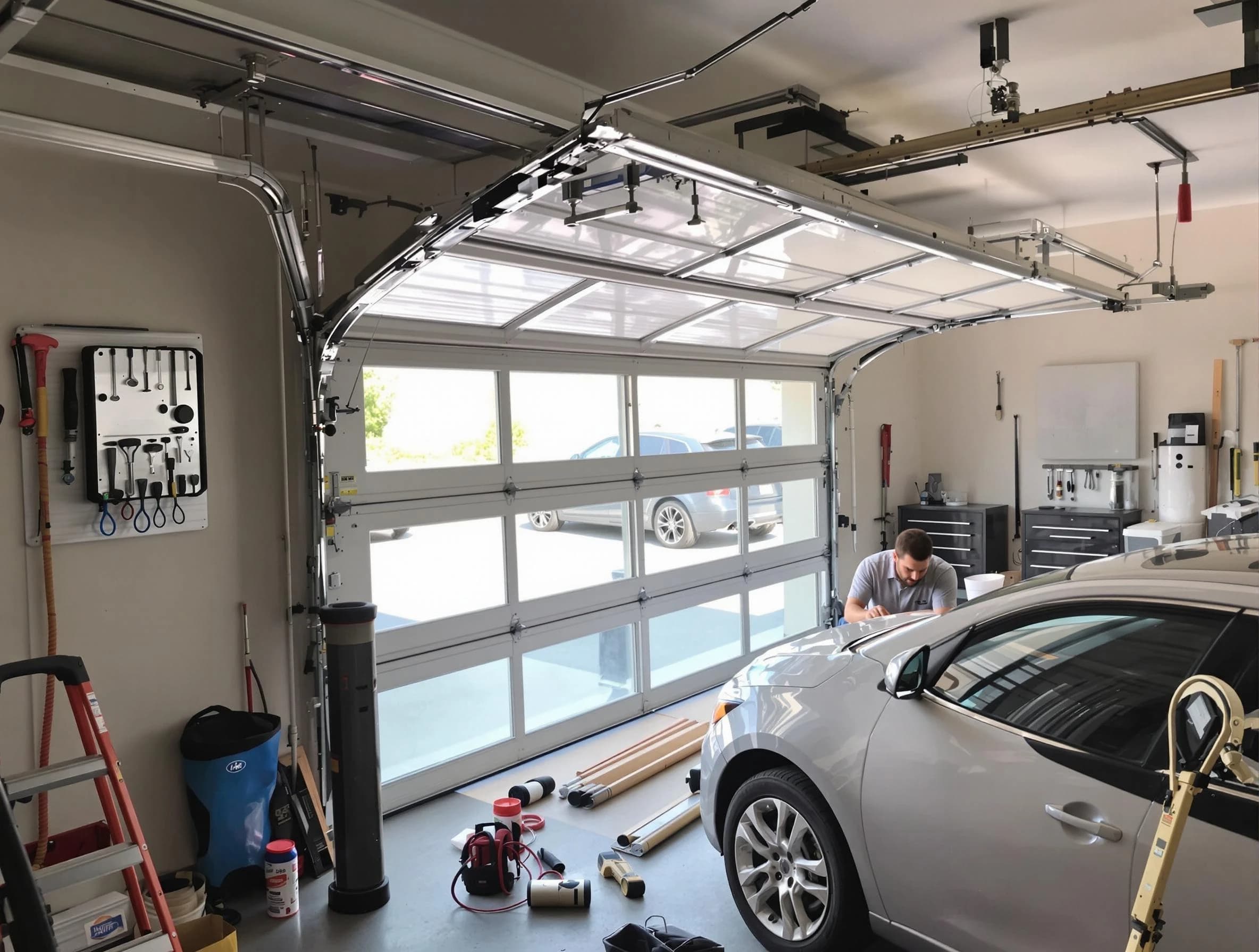 Garage door noise reduction service by Frederick Garage Door Repair in Frederick
