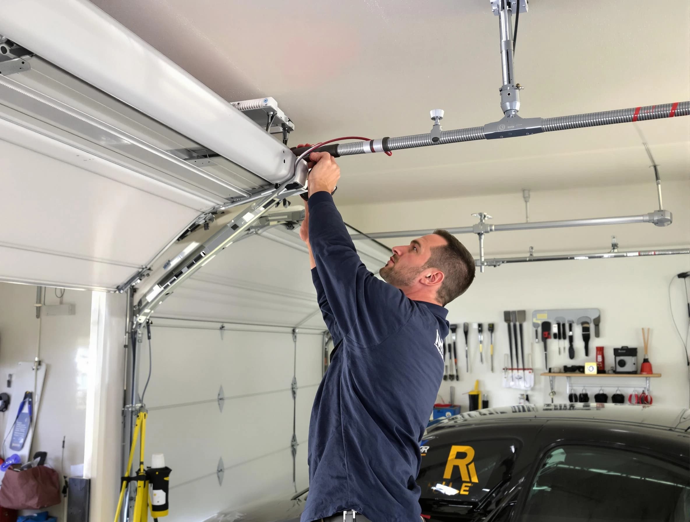 Frederick Garage Door Repair technician performing garage door cable repair in Frederick