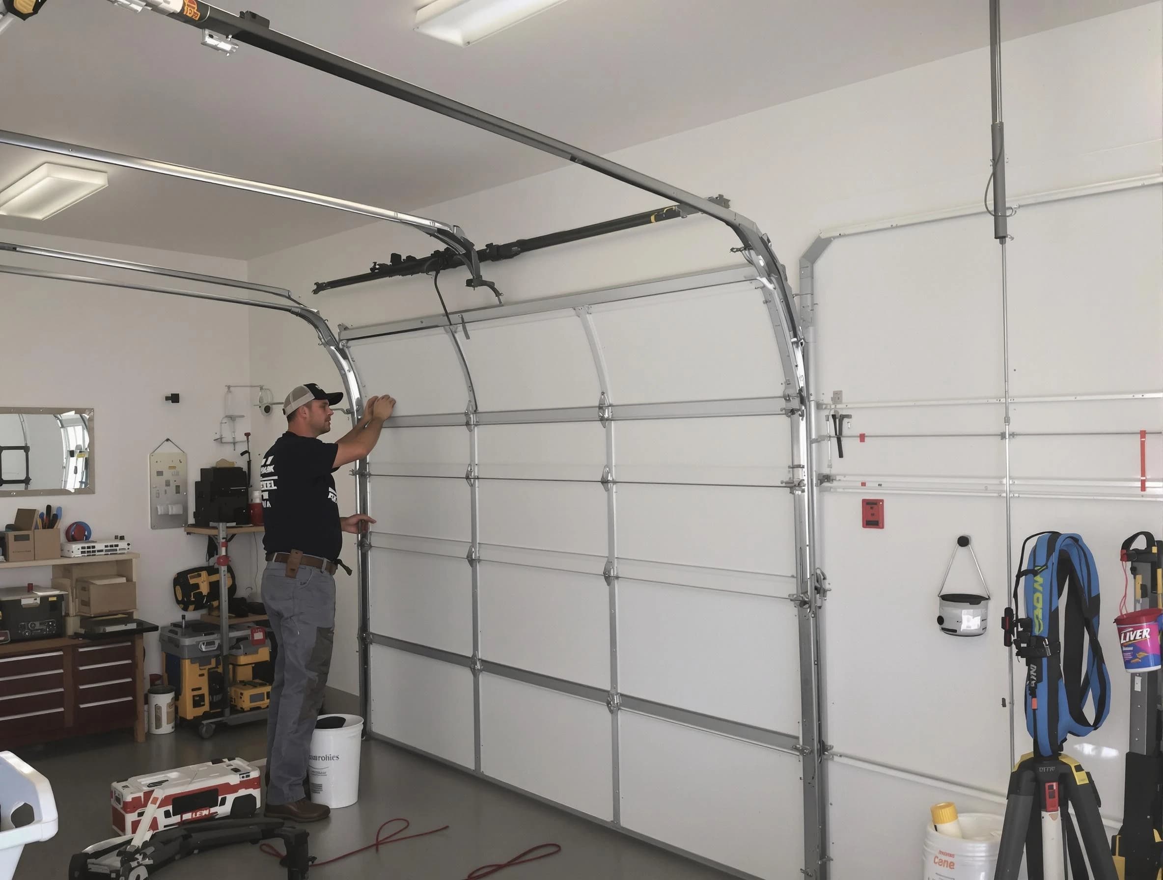 Frederick Garage Door Repair team installing new garage door in Frederick