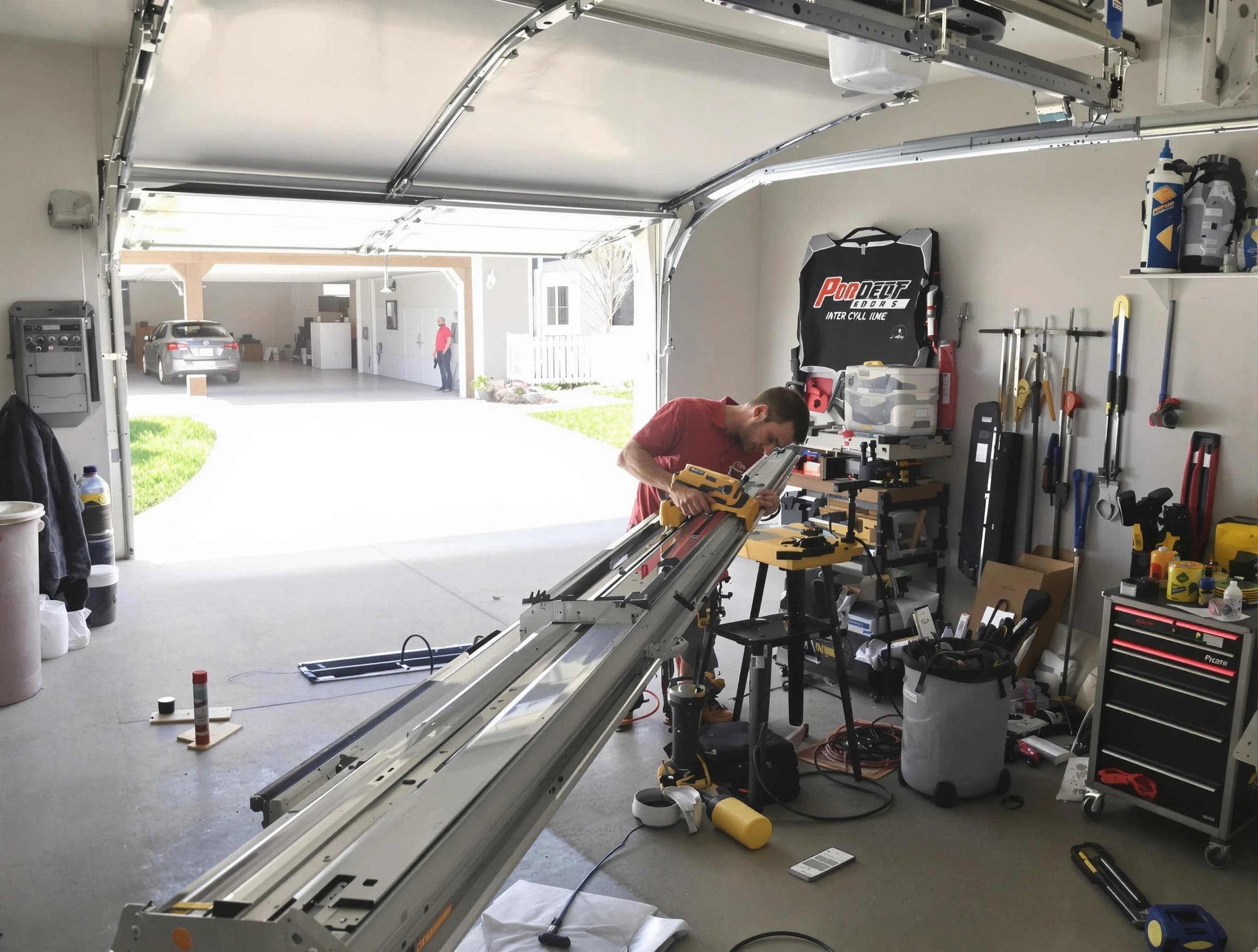 Frederick Garage Door Repair expert performing track repair in Frederick