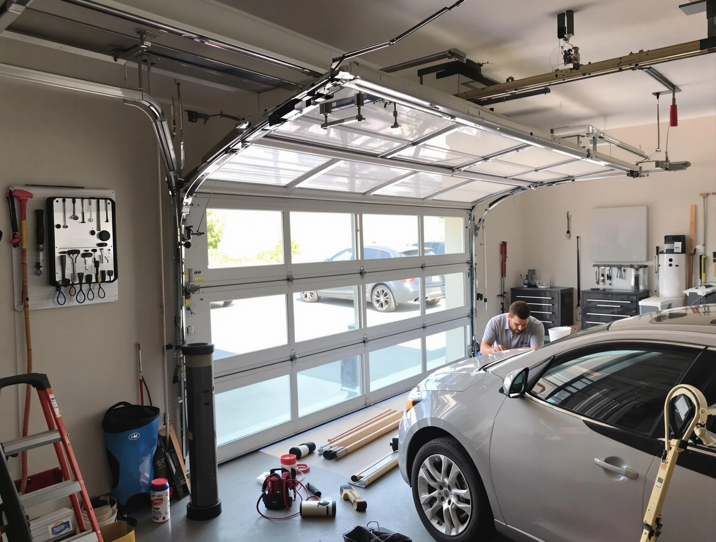 Garage door noise reduction service by Frederick Garage Door Repair in Frederick